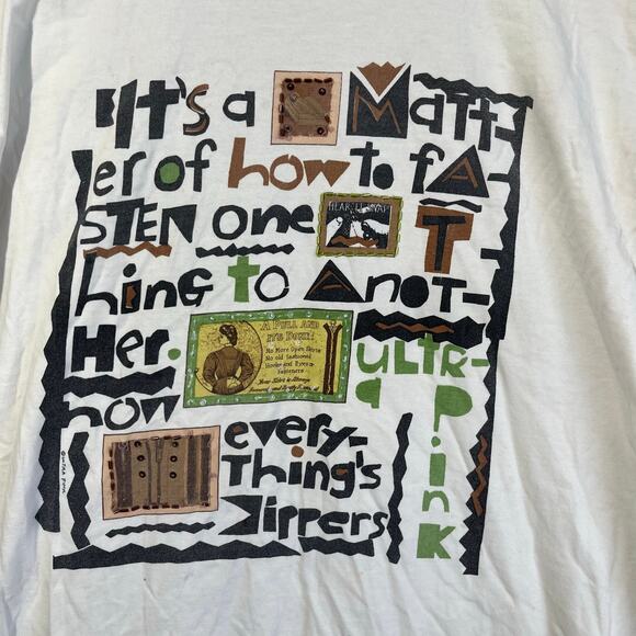 Vintage 80s Ultra Pink White green Unique Embroidered Design Baggy Woman Size 11 - Picture 2 of 8